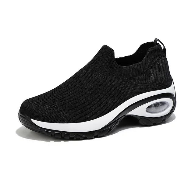 Slip On Air Unit Sneakers Knit Upper Grip Sole