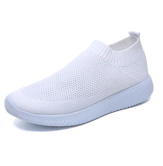 Slip On Knit Sneakers Soft Cushion Flex Sole