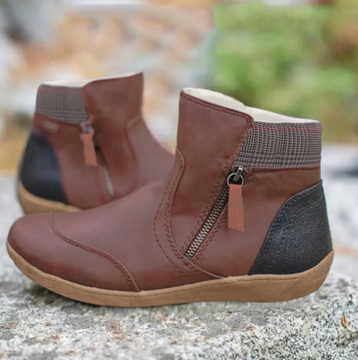 Comfort Ankle Boots Side Zip Non Slip Sole