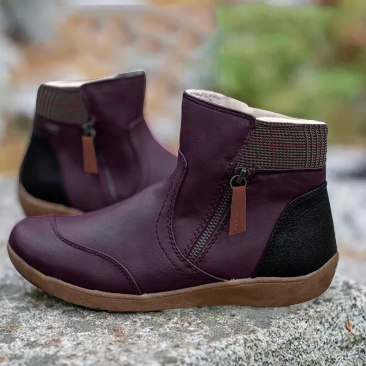 Comfort Ankle Boots Side Zip Non Slip Sole