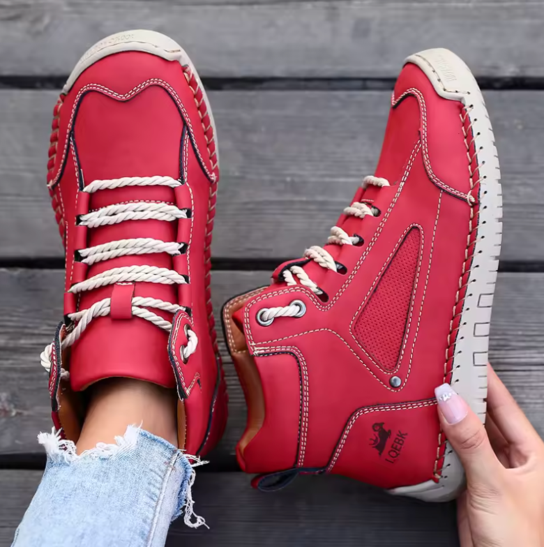 Lace Up Sneaker Boots Lightweight Support Grip Tread