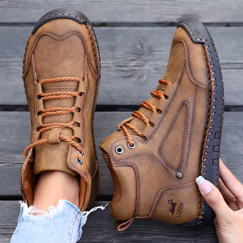 Lace Up Sneaker Boots Lightweight Support Grip Tread