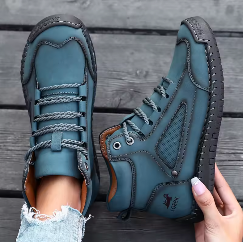 Lace Up Sneaker Boots Lightweight Support Grip Tread